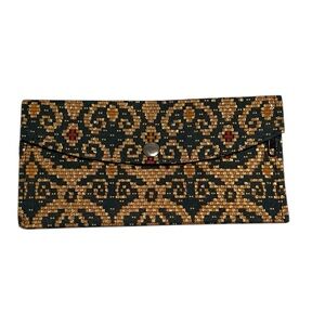 Elegant Emerald Green and Gold Wallet